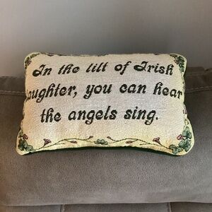 Irish Blessing Angel mini decorative pillow